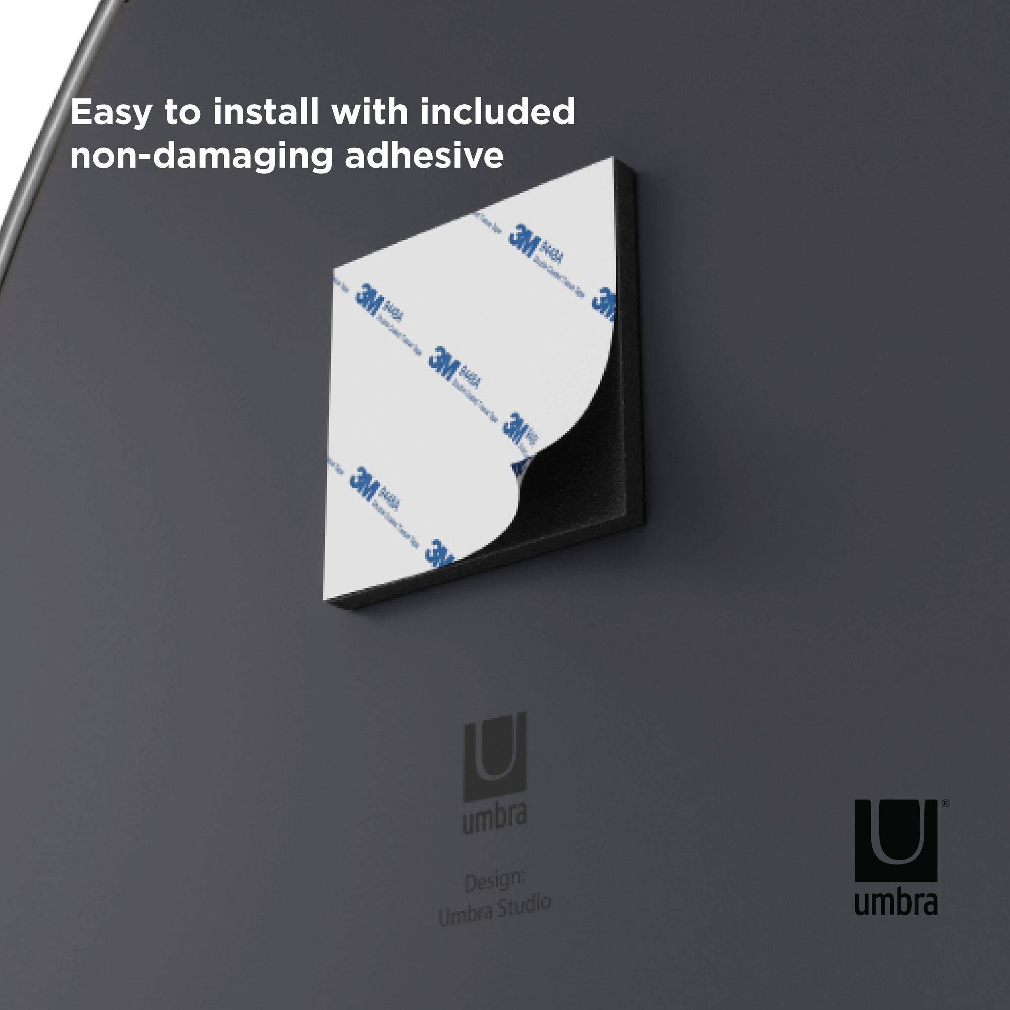 Umbra Titanium Hubba Pebble Mirror Set